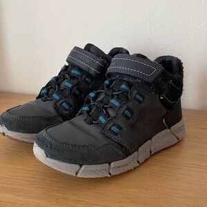 Geox Kids Black and Gray Sneakers
